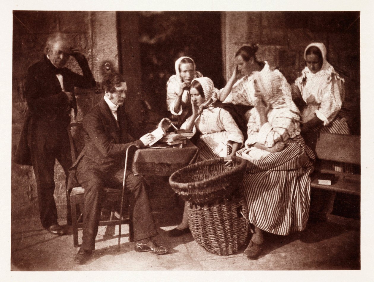 James Fairburn DD (Fairburn che legge alle pescivendole), c 1843 da John Pardon