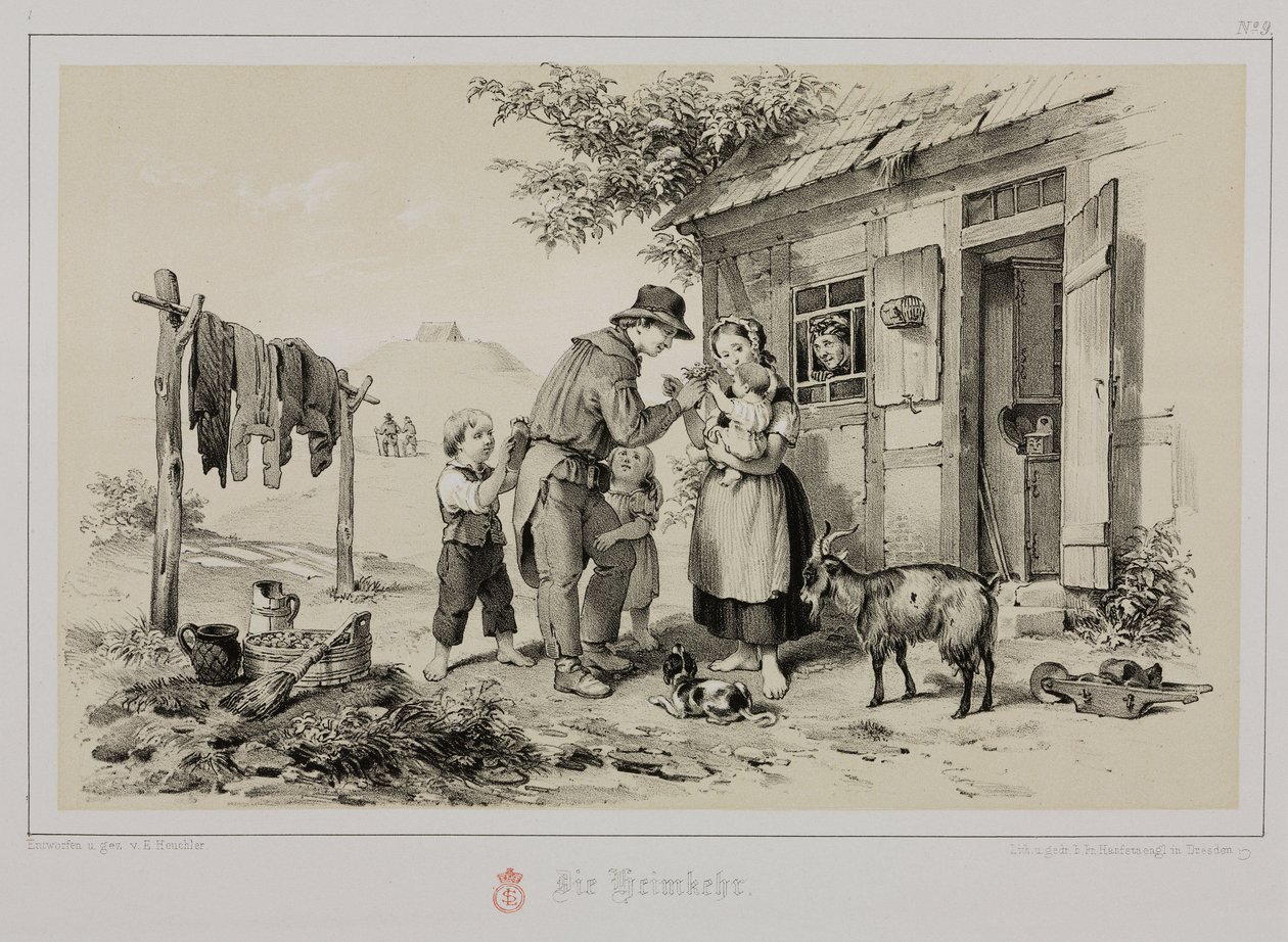 Minatore che torna a casa, Germania, c 1851 da John Pardon
