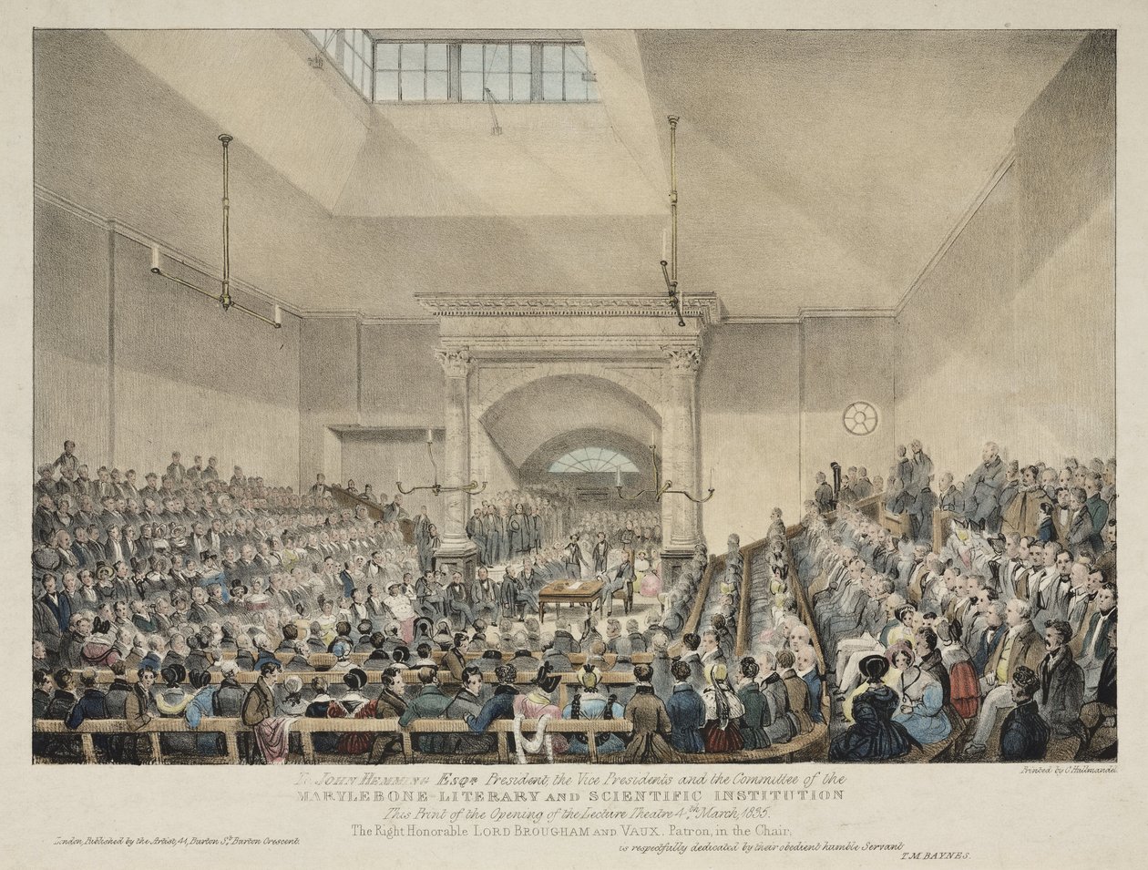 Inaugurazione del teatro delle lezioni a Marylebone, Londra da John Pardon
