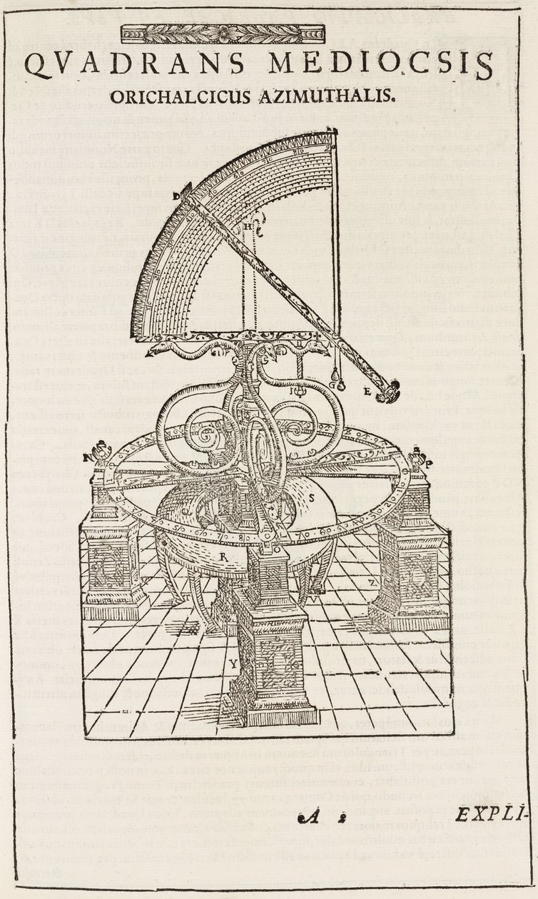 Quadrante di Tycho Brahe (invertito), c 1577 da John Pardon