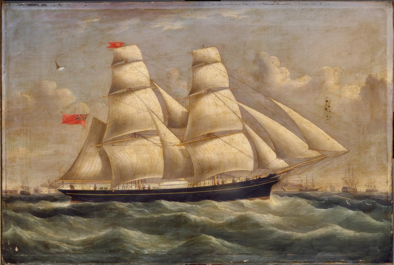 Una brigantina al largo di Portsmouth da Richard B. Spencer