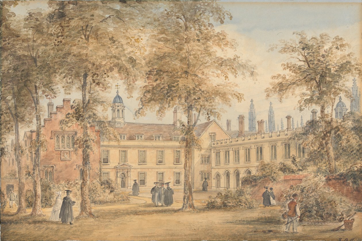 Trinity Hall dal Giardino, Cambridge da Richard Banks Harraden
