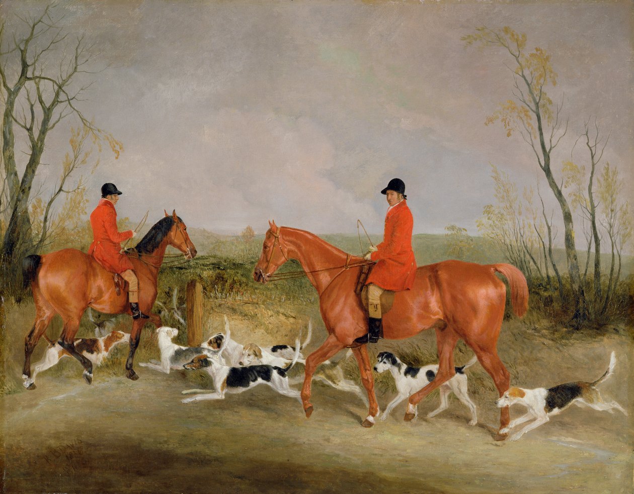 George Mountford, cacciatore della Quorn, e W. Derry, Whipper-In, a John O
