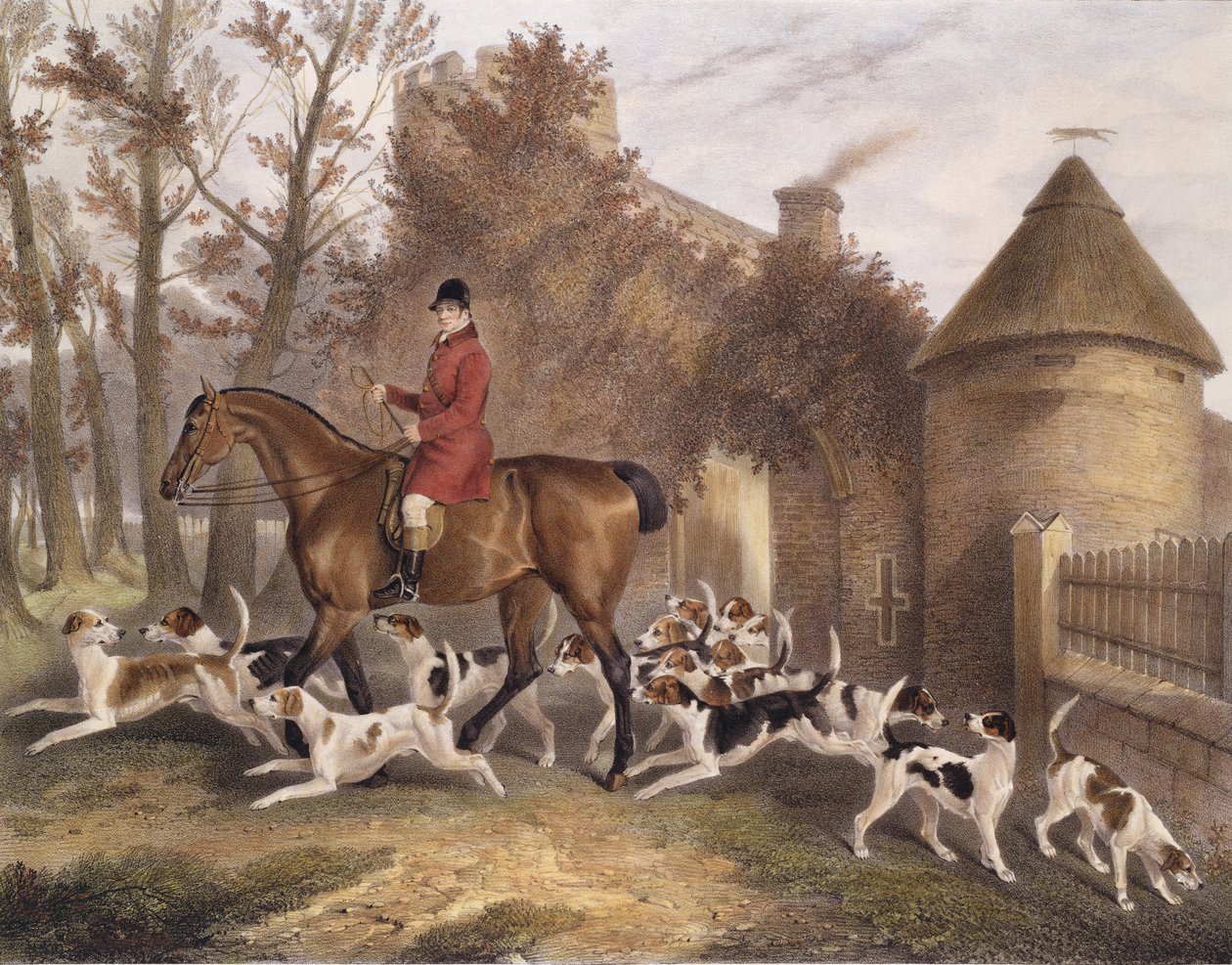 W. Sebright, Cacciatore dei Milton Hounds, inciso da J.W. Giles, 1839 da Richard Barrett Davis