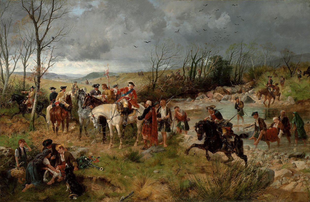 Sosta del Principe Carlo Edoardo sulle rive del Nairne, 1878 da Richard Beavis