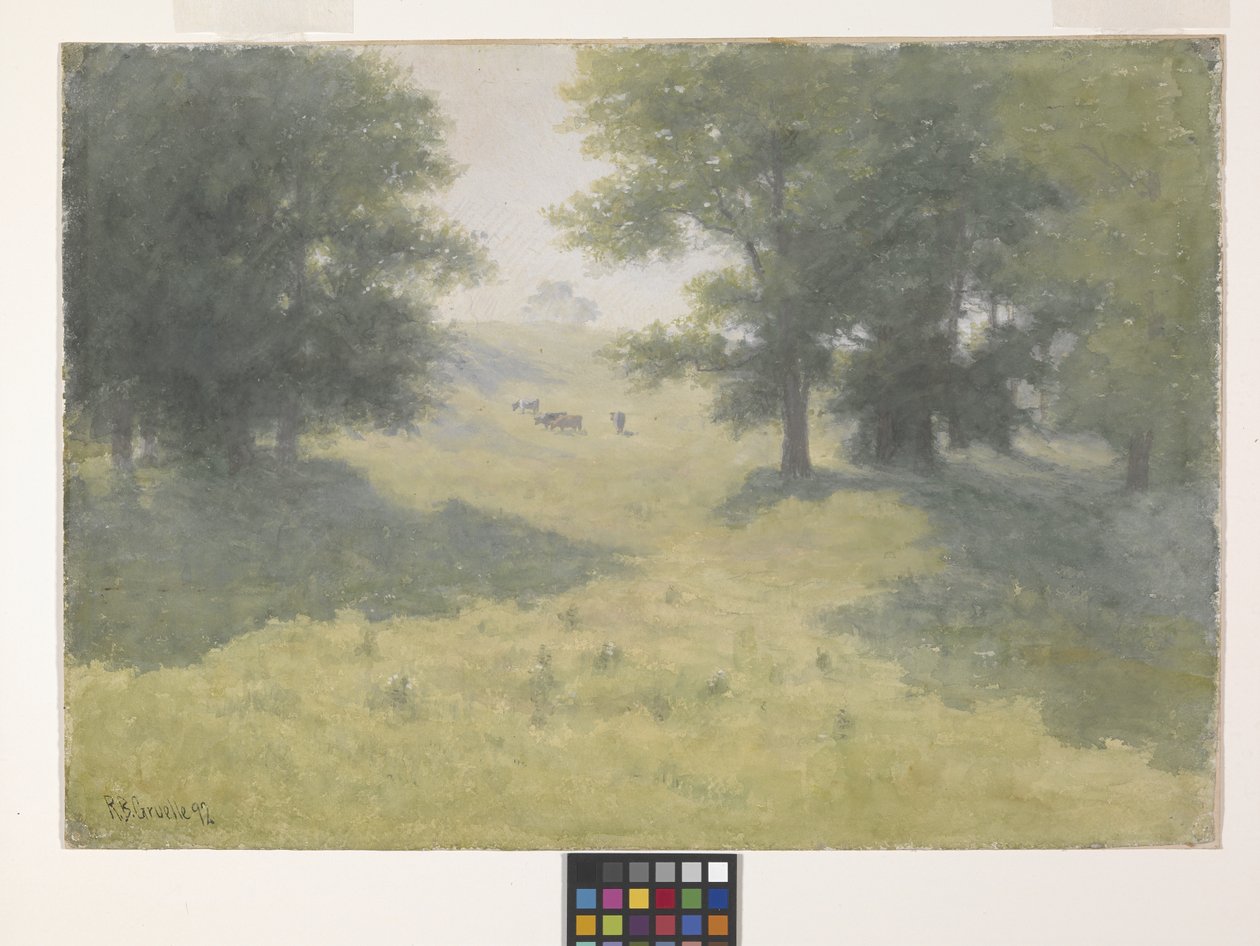Paesaggio con mucche e collina da Richard Buckner Gruelle
