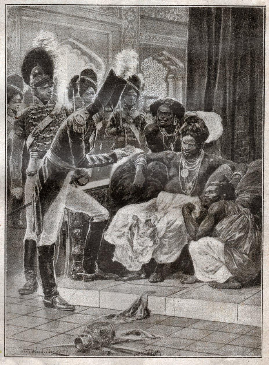 Colonialismo in Sri Lanka (incisione) da Richard Caton (after) Woodville