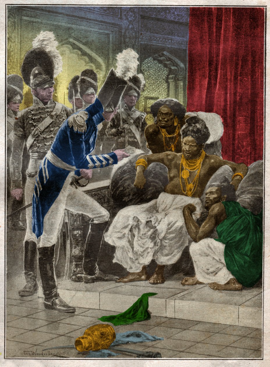 Sri Vikrama Rajasinha, re di Kandy (Sri Lanka) destituito dagli inglesi nel 1815 da Richard Caton (after) Woodville