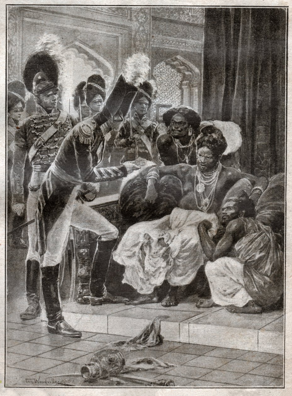 Sri Vikrama Rajasinha, re di Kandy (Sri Lanka) deposto dagli inglesi nel 1815. 1924 (illustrazione) da Richard Caton (after) Woodville