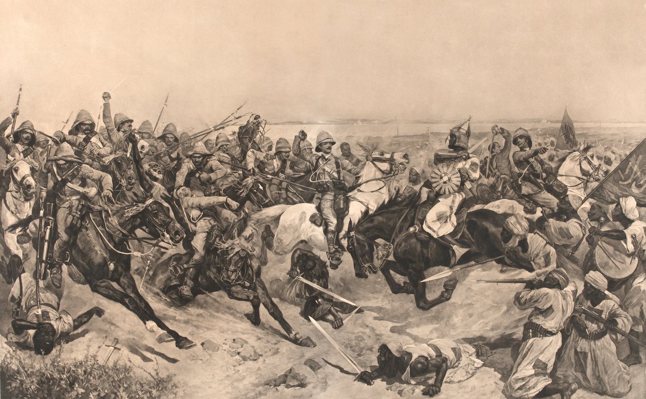 La carica del 21° Lancieri alla Battaglia di Omdurman da Richard Caton (after) Woodville