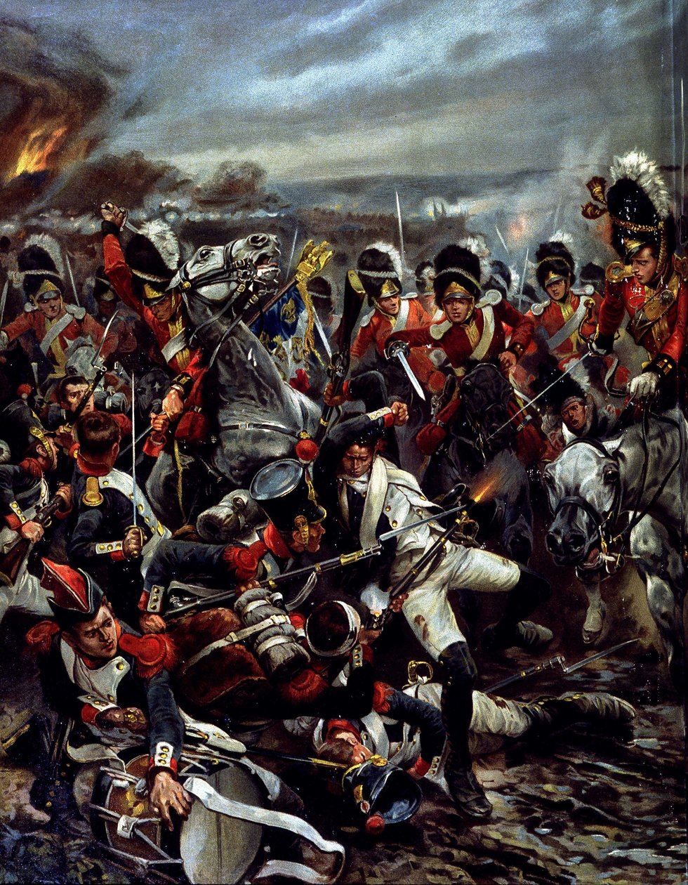 La carica degli scozzesi a Waterloo - dipinto di Caton Woodville da Richard Caton (after) Woodville