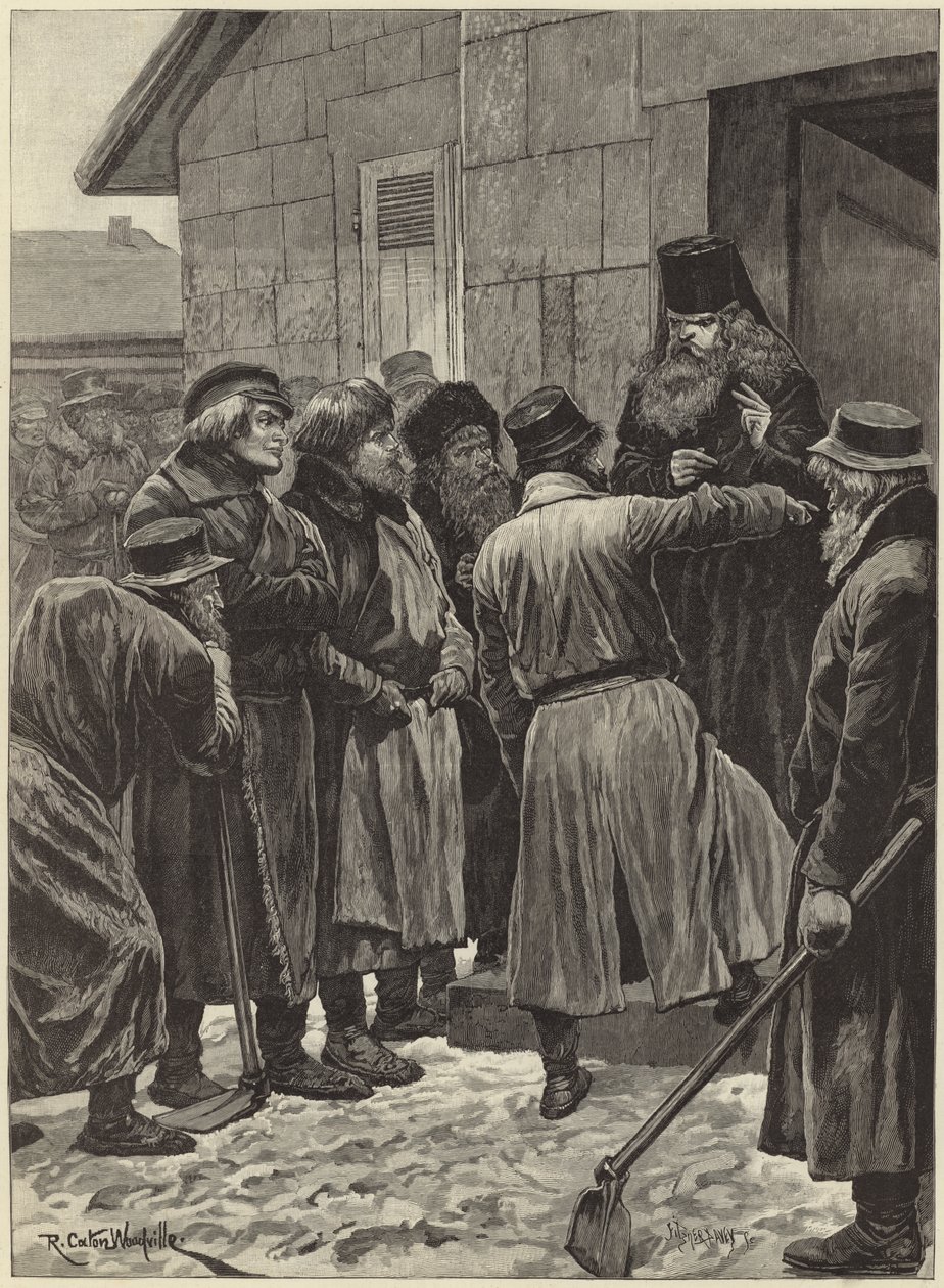La carestia in Russia (incisione) da Richard Caton II (after) Woodville