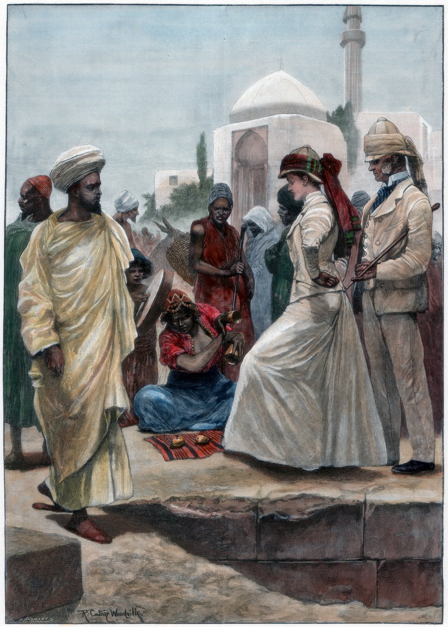 Un prestigiatore di strada ad Algeri, 1895 da Richard Caton II Woodville