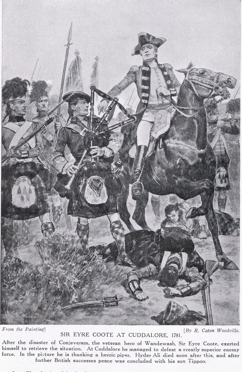Sir Eyre Coote a Cuddalore, illustrazione da 