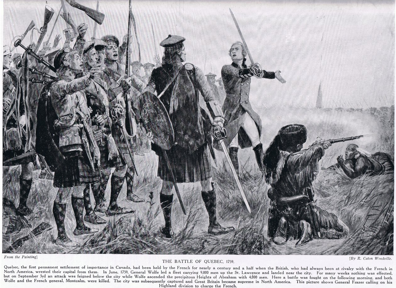 La battaglia del Quebec, 1759, illustrazione da 