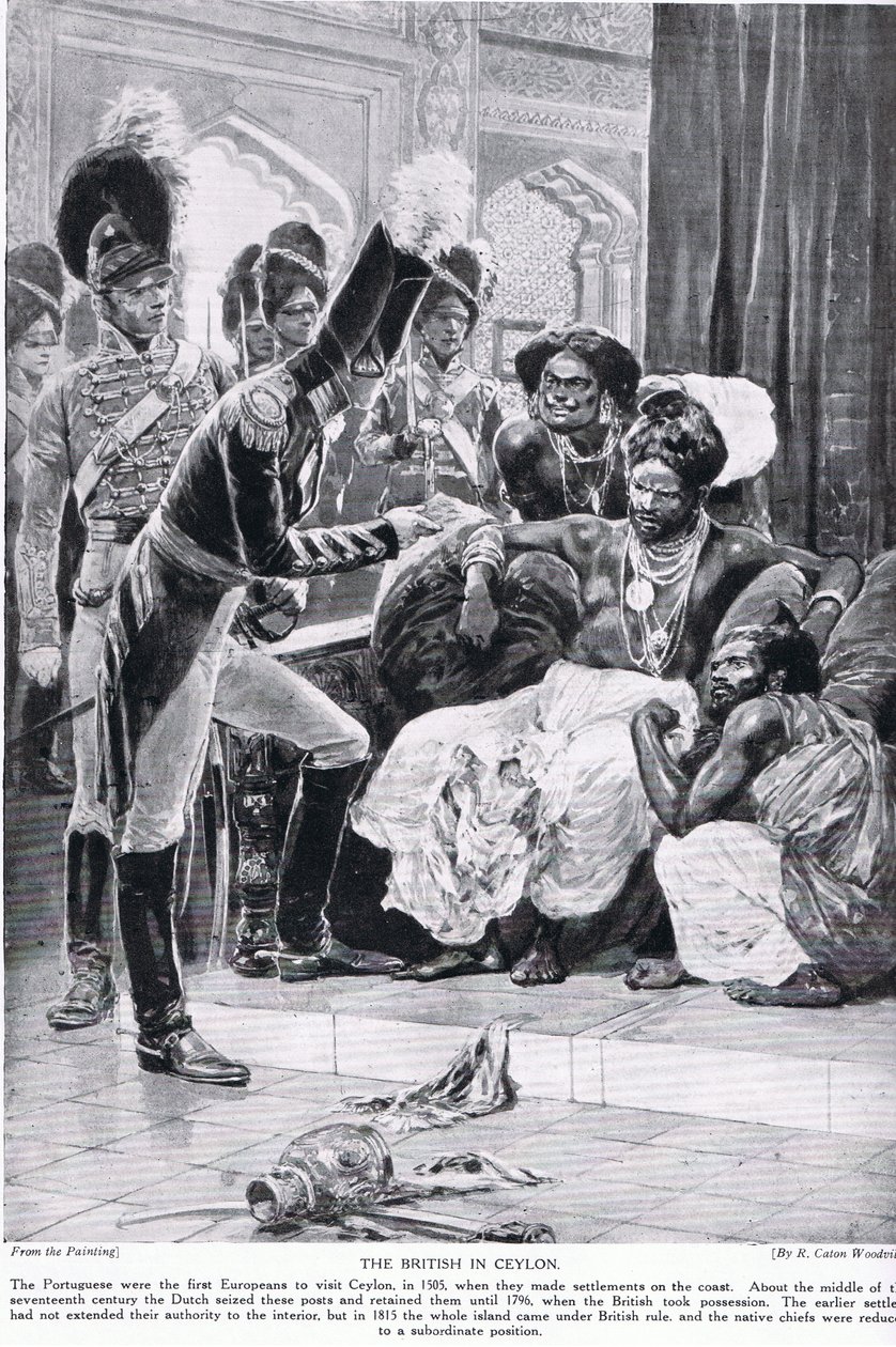 Gli inglesi a Ceylon, illustrazione da 