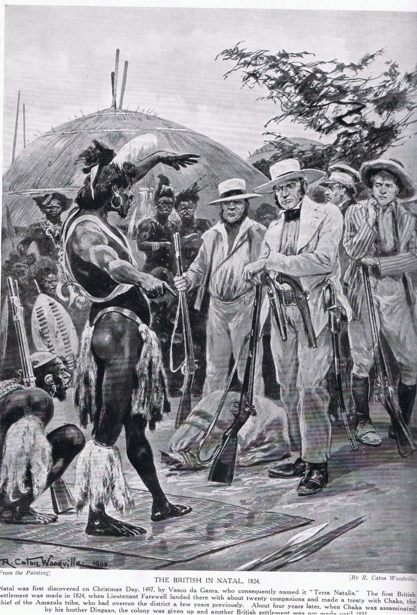 I britannici nel Natal nel 1824, illustrazione da 