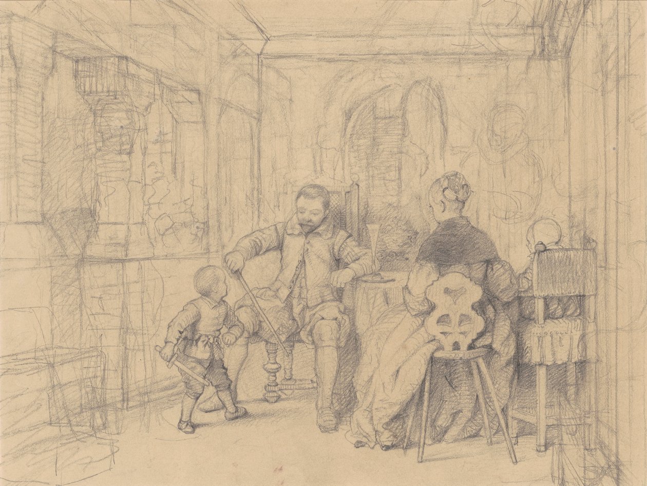La lezione di scherma, c.1847-49 da Richard Caton Woodville