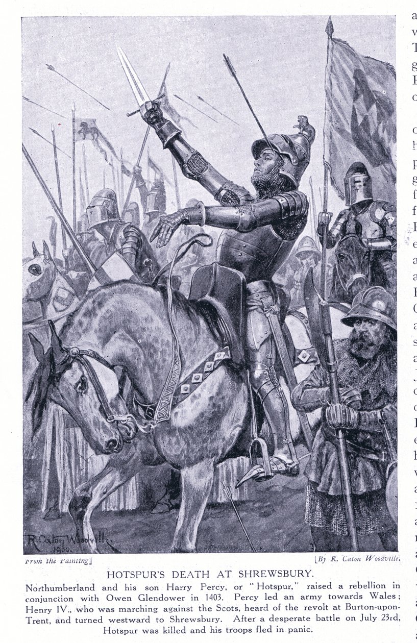 La morte di Hotspur a Shrewsbury, anni 