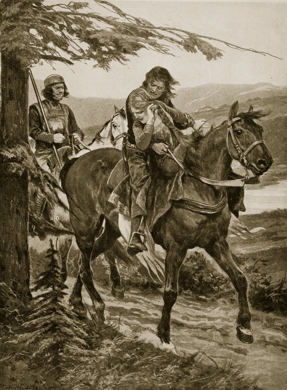 Re Dermot rapisce Devorgil, illustrazione da 