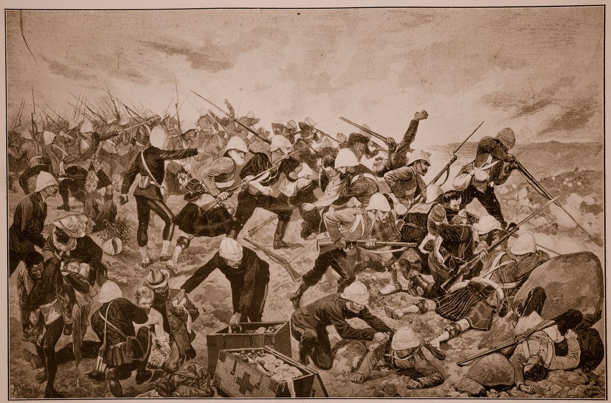La battaglia di Majuba Hill da Richard Caton Woodville junior
