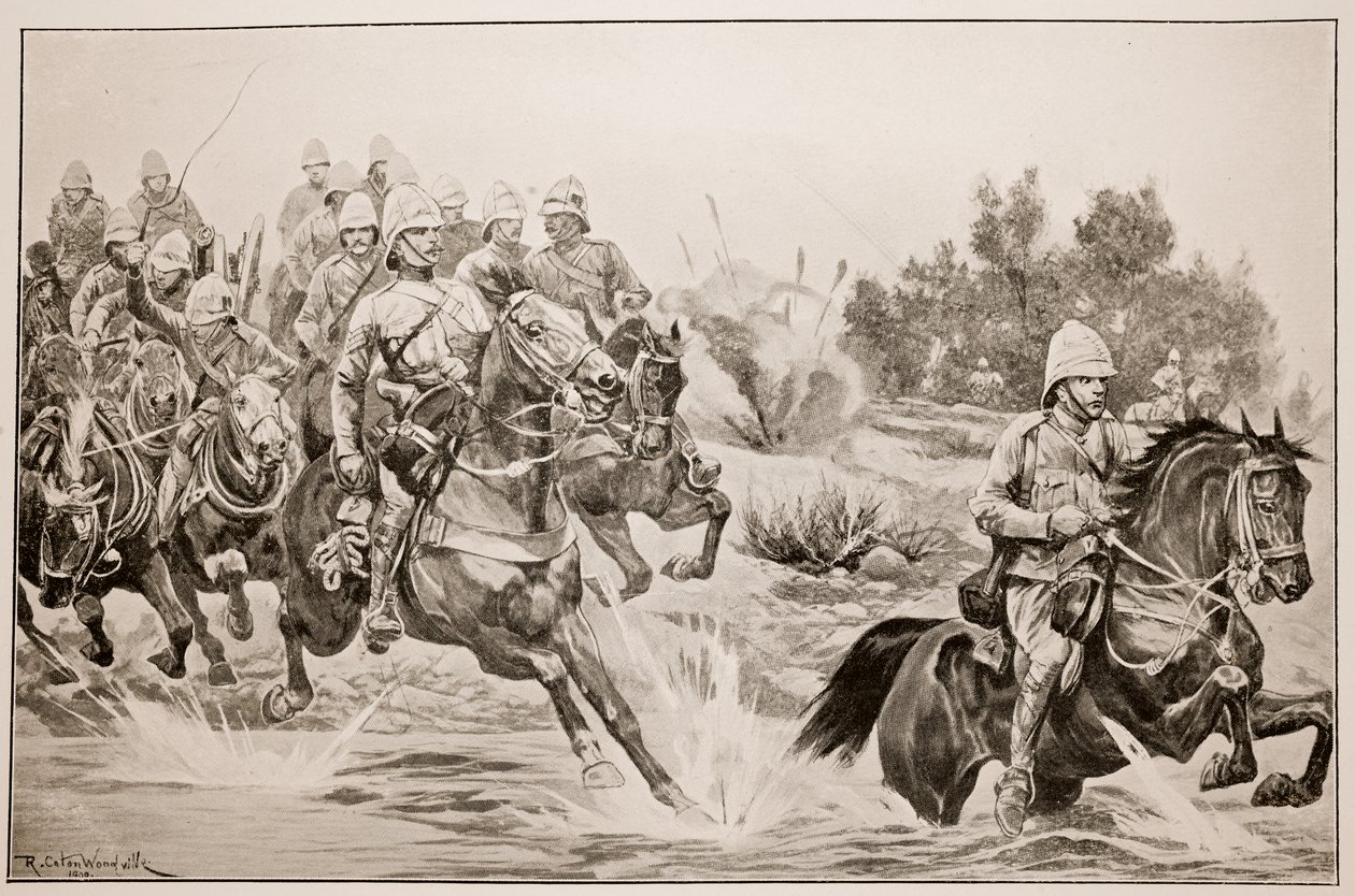 Il grande avanzamento: Royal Horse Artillery (Cavalry Division) che attraversa il Vaal da Richard Caton Woodville junior
