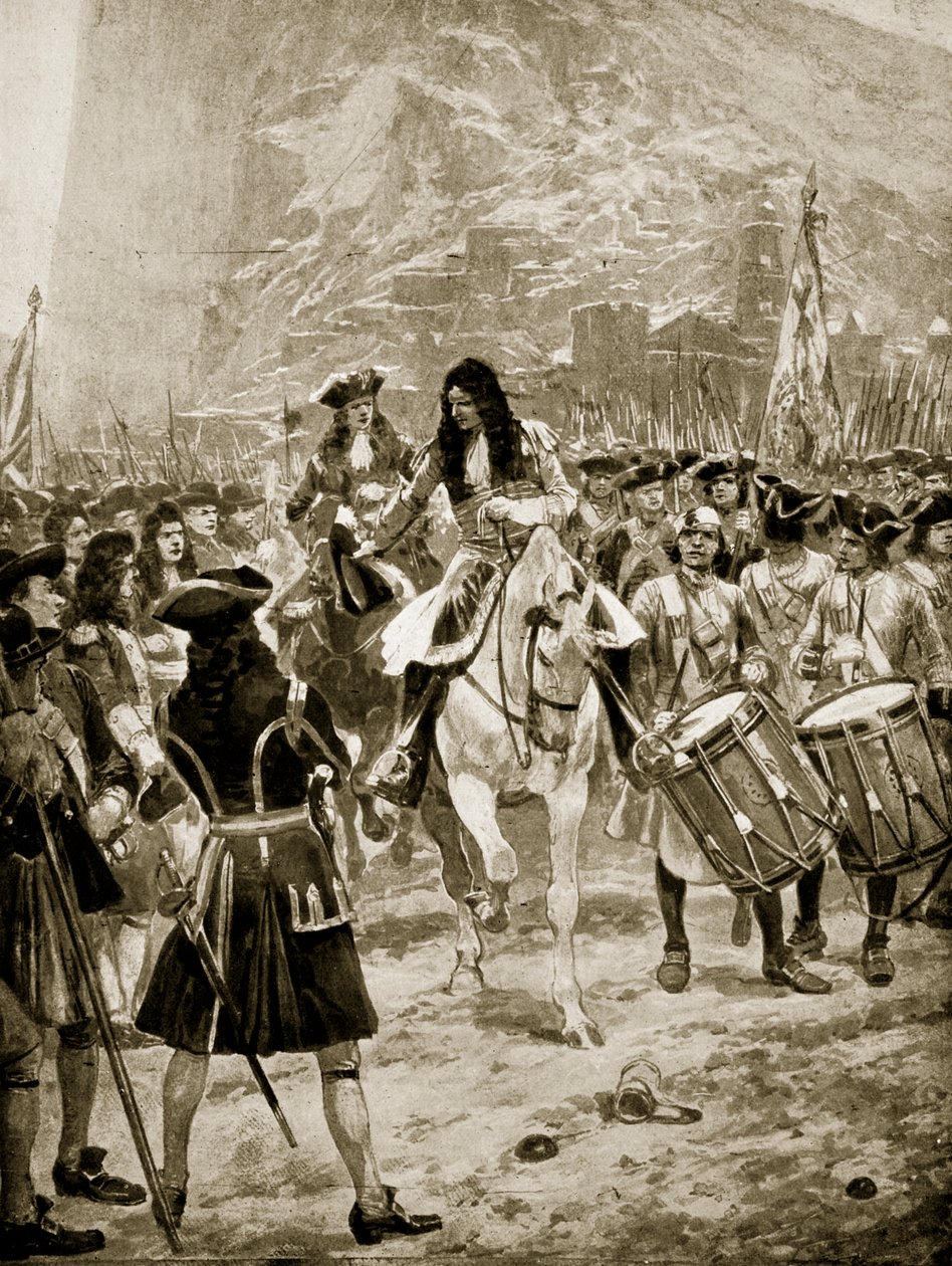 La resa di Gibilterra agli inglesi, 24 luglio 1704, illustrazione da 