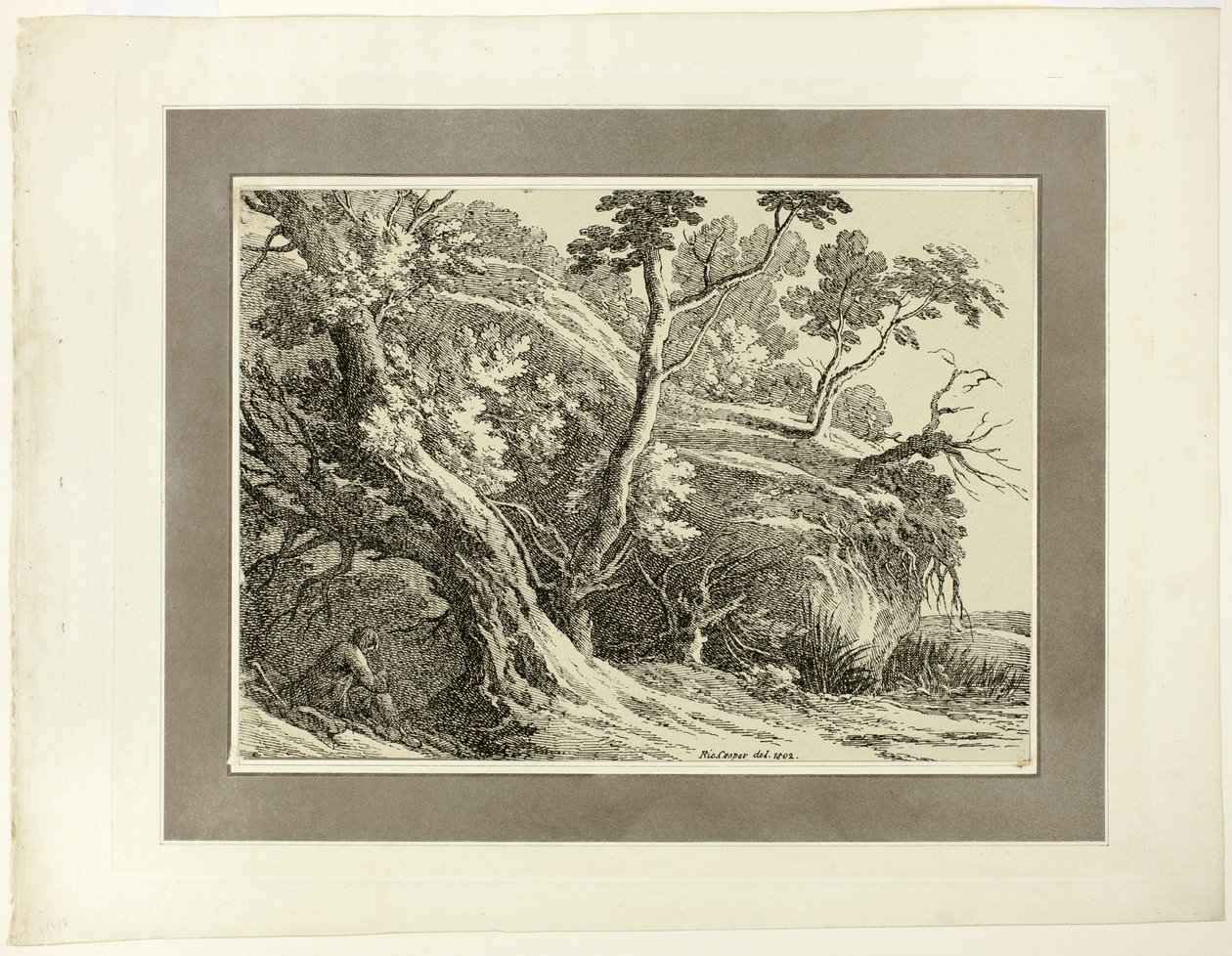 Paesaggio con grandi alberi, dal primo numero di Esemplari di poliautografia da Richard Cooper II