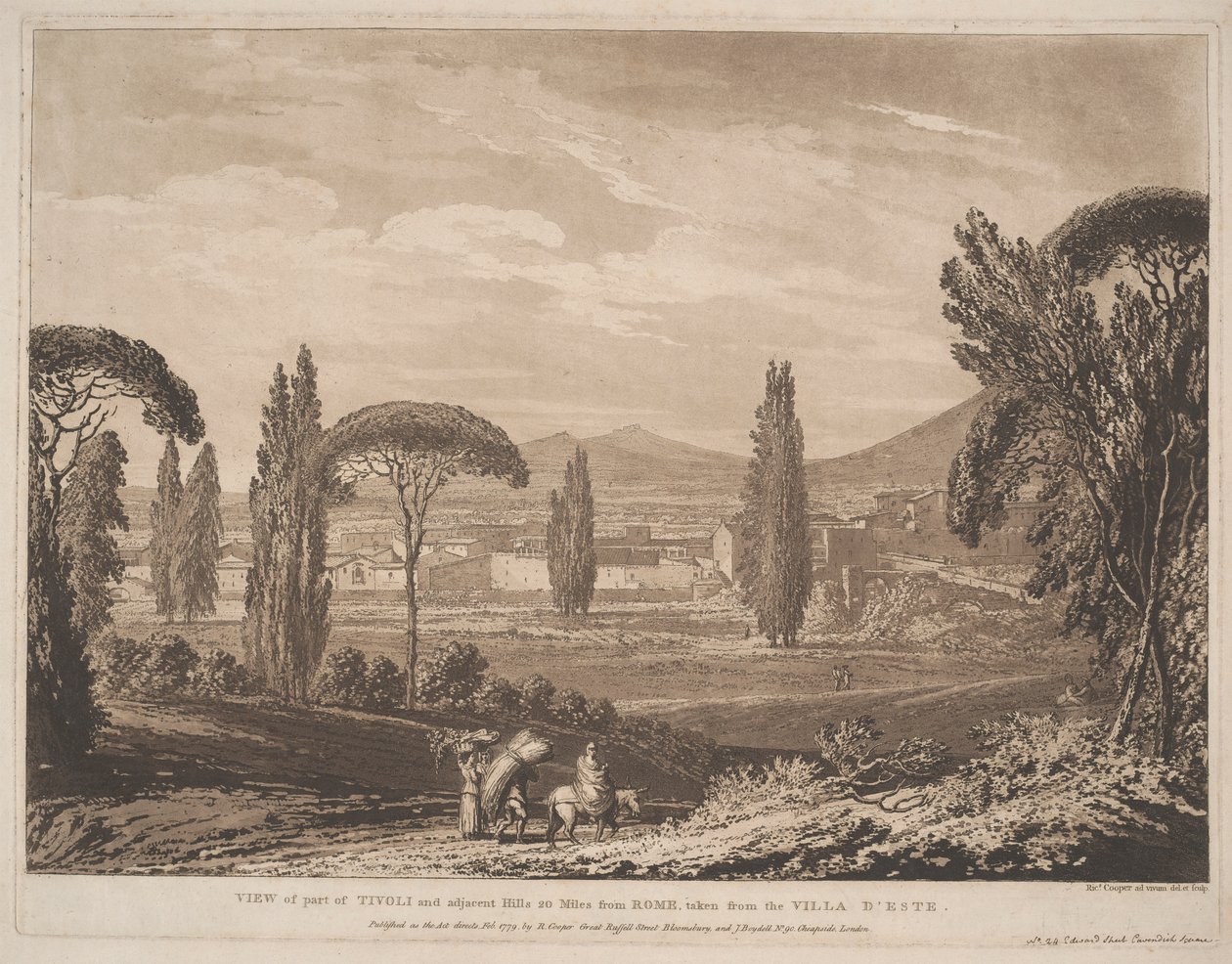 Veduta di Parte di Tivoli e Colline Adiacenti da Richard Cooper the Elder