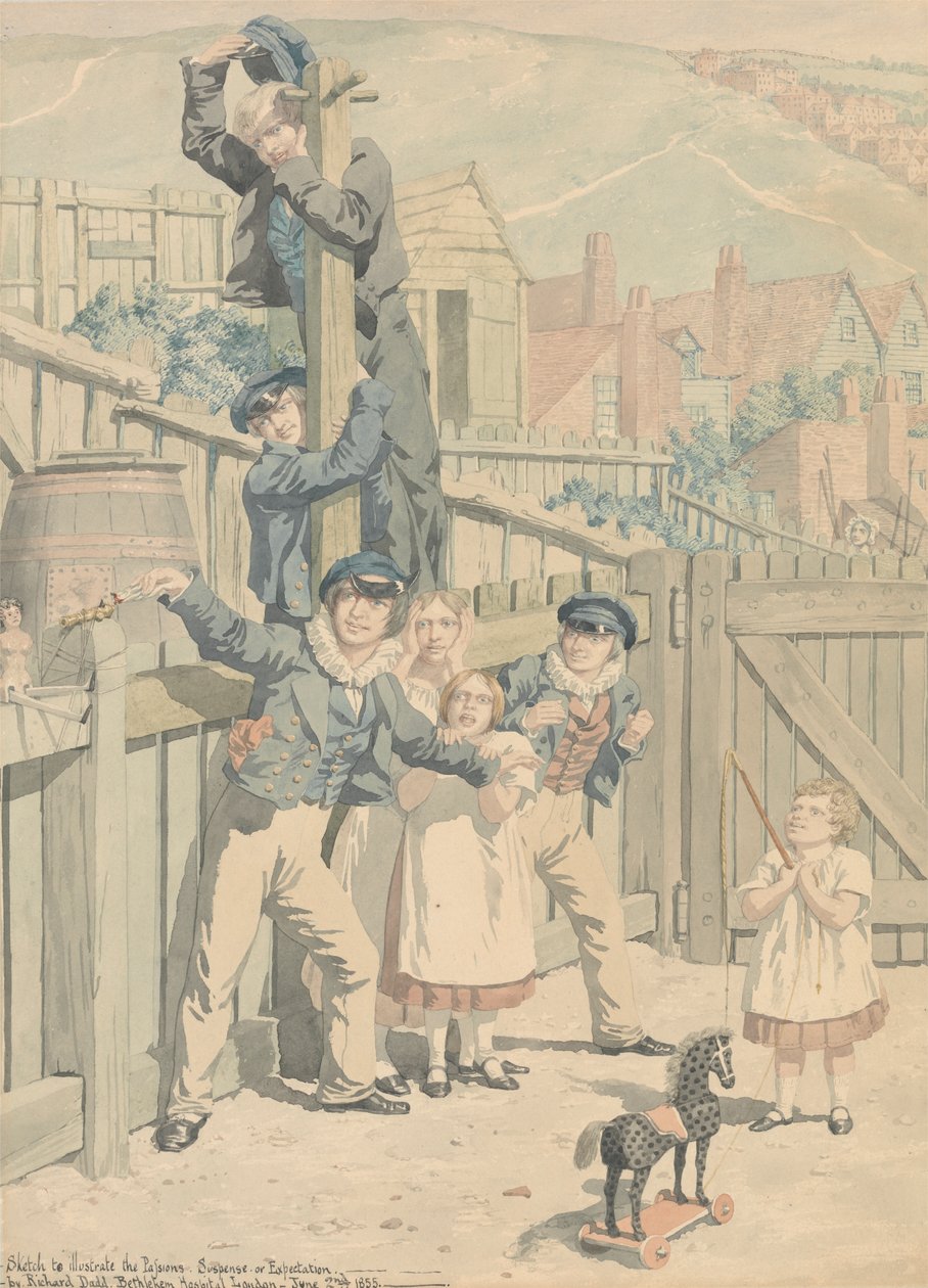 Schizzo per Illustrare le Passioni: Sospensione o Aspettativa da Richard Dadd