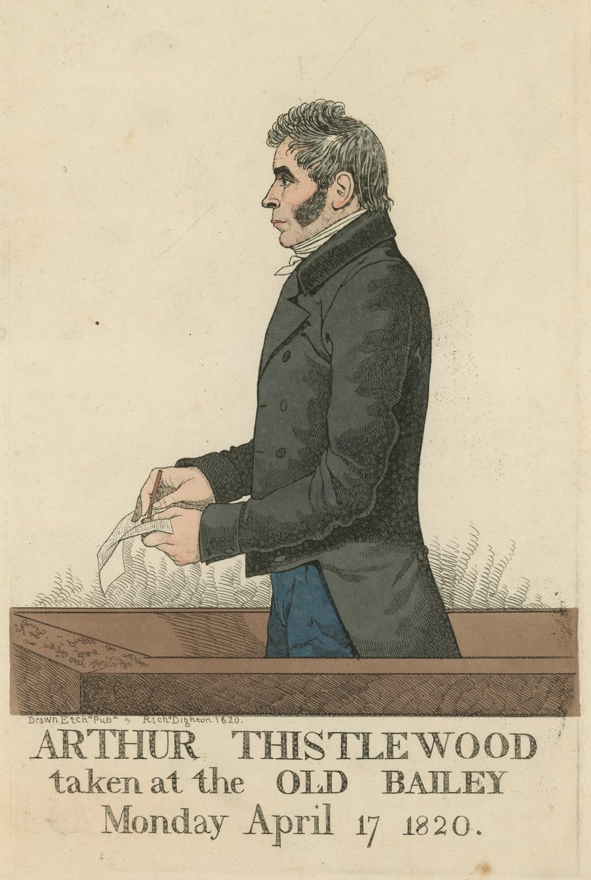 Ritratto di Arthur Thistlewood (incisione a colori) da Richard Dighton