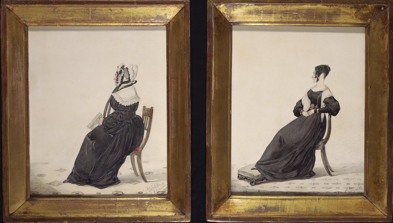 Due ritratti di vedove, 1837 da Richard Dighton