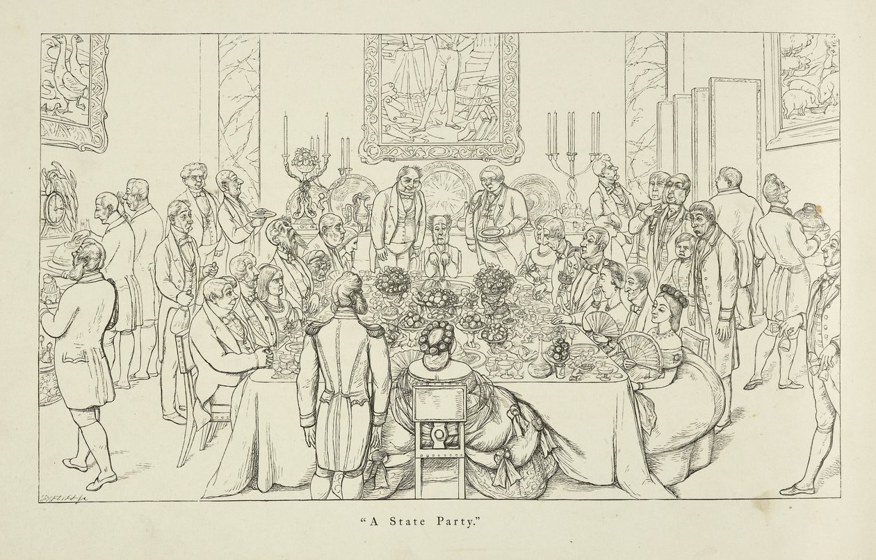 Una festa di stato. Un grande evento sociale in un ambiente sontuoso da Richard Doyle