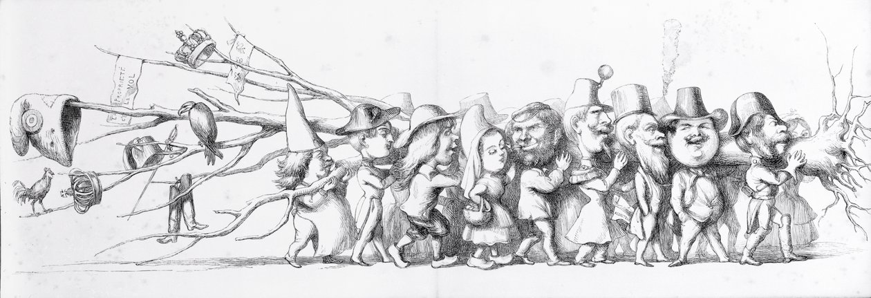 Visitatori francesi alla Grande Esposizione, 1851 da Richard Doyle