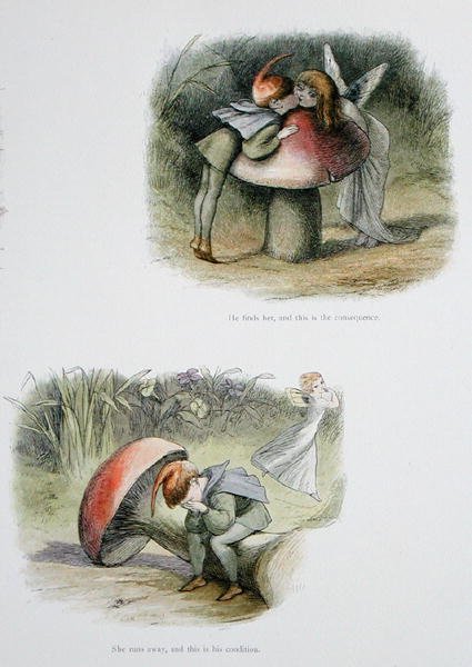 La trova, e questa è la conseguenza, e Lei scappa e questa è la sua condizione, illustrazioni da 