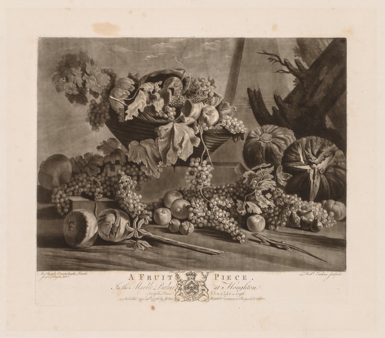 Un pezzo di frutta, 1776 da Richard Earlom