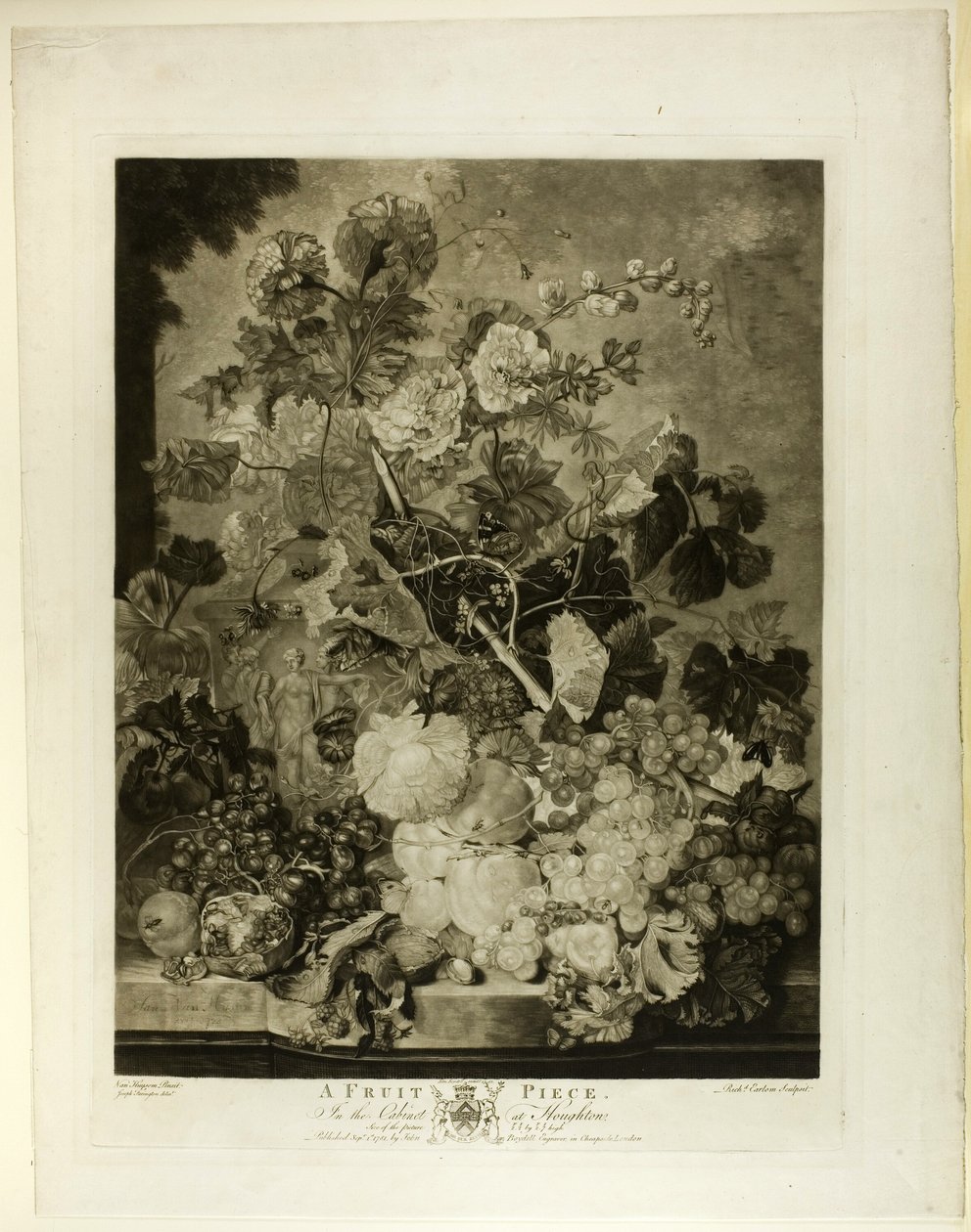 Un pezzo di frutta, dalla Galleria Houghton da Richard Earlom