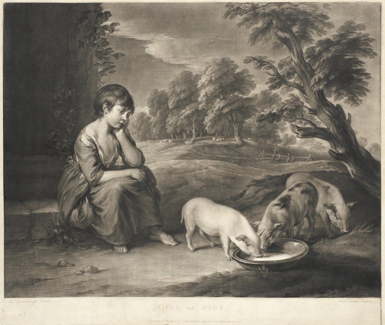 La ragazza e i maiali da Richard Earlom