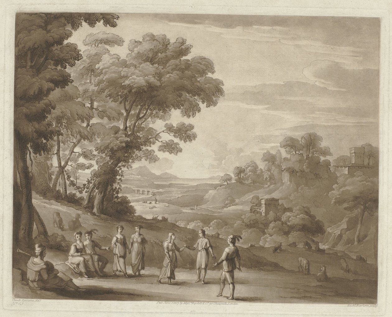 Paesaggio con figure danzanti da Richard Earlom