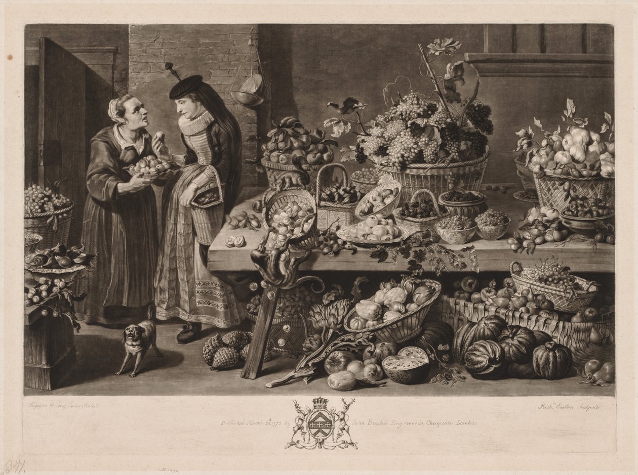 I quattro mercati: Il mercato della frutta, 1775 da Richard Earlom
