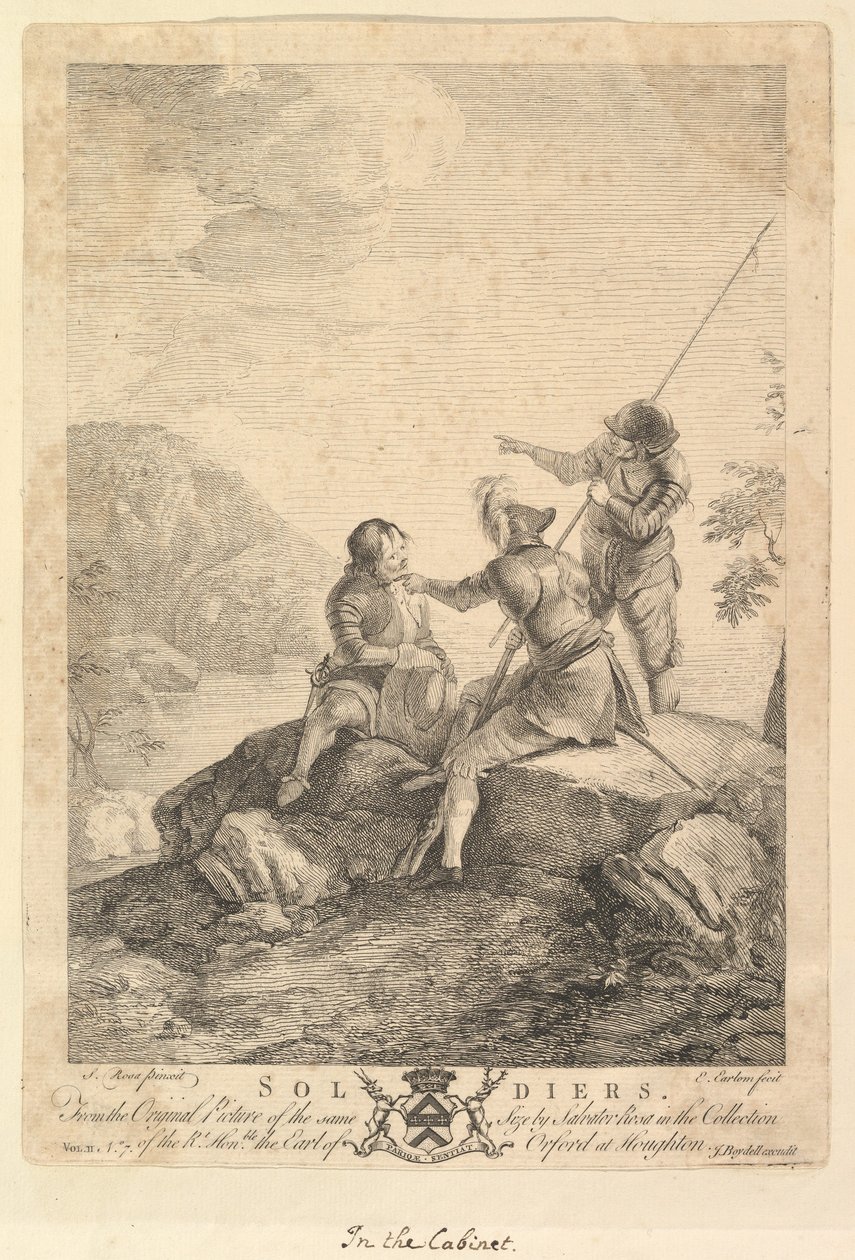 Tre soldati da Richard Earlom