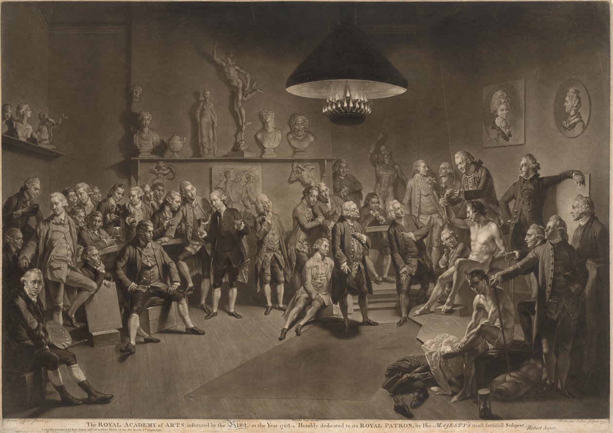 La Royal Academy of Arts da Richard Earlom, after Johann Zoffany