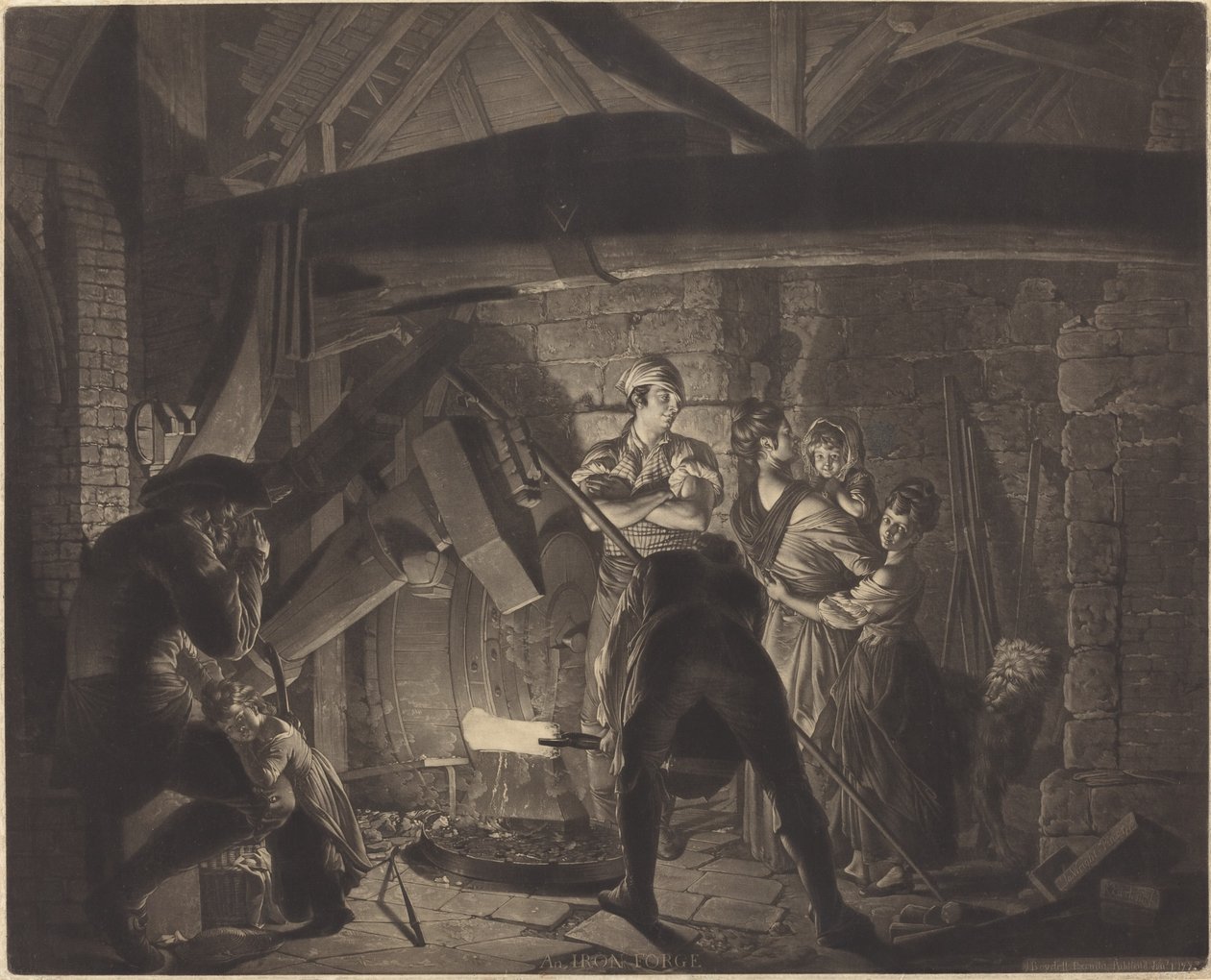 Una fucina da Richard Earlom after Joseph Wright