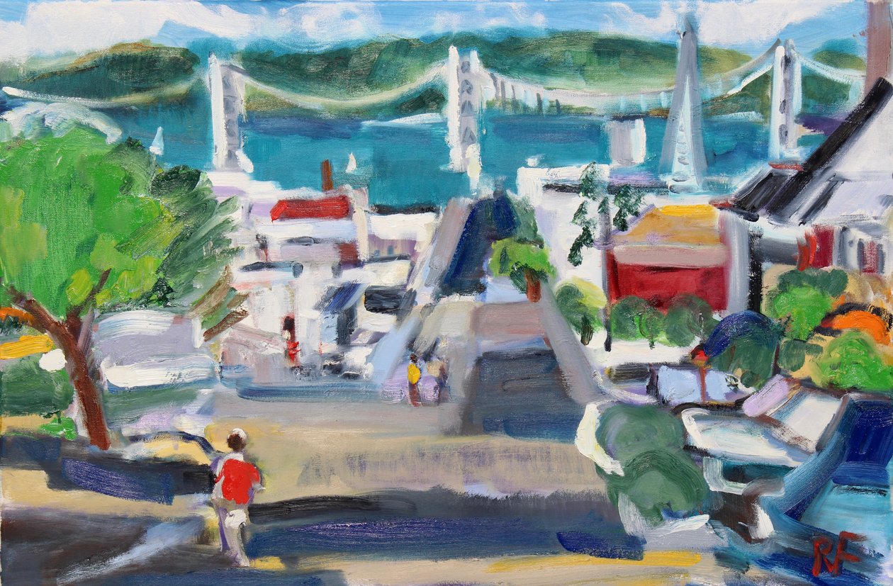 Vista della Baia da Russian Hill, 2020 da Richard Fox