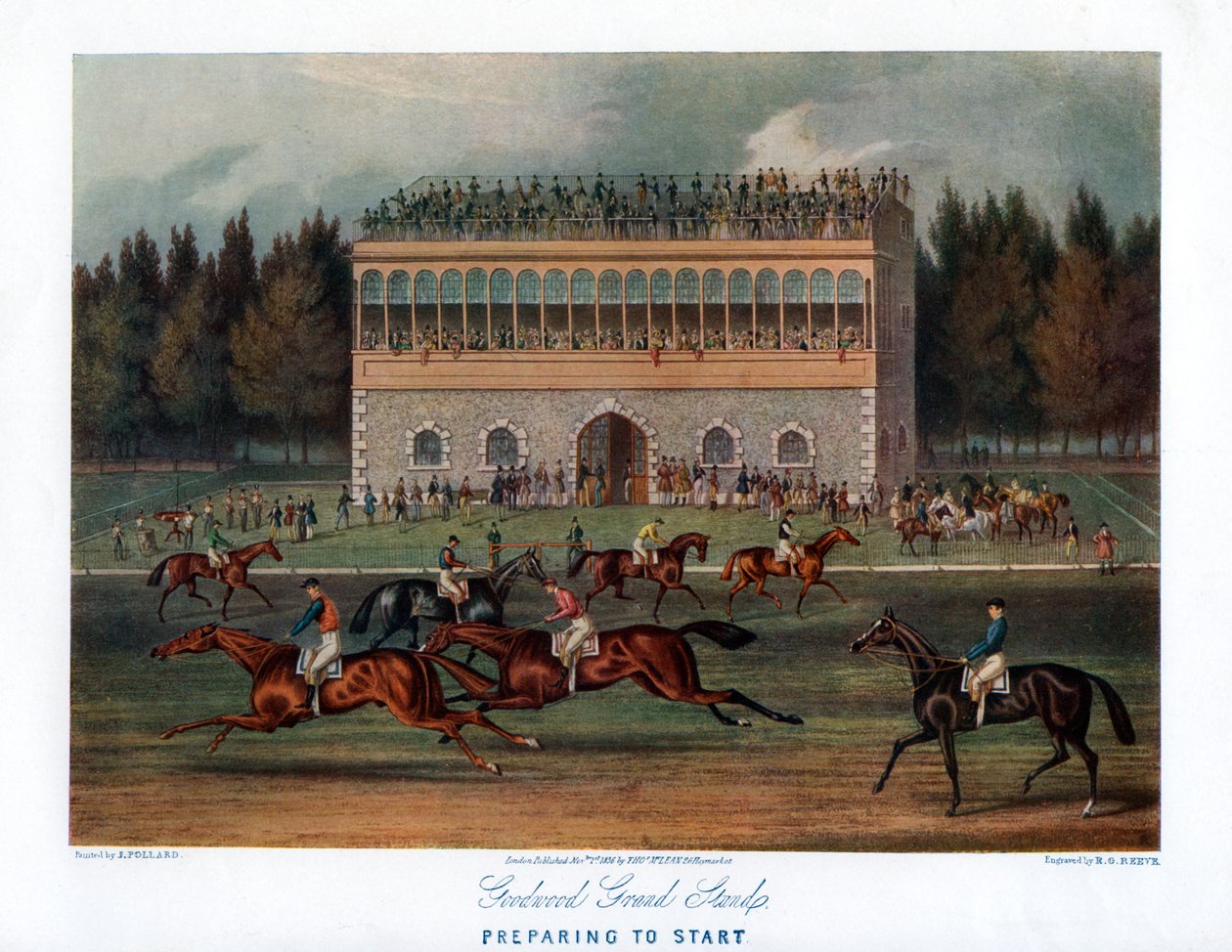 Goodwood Grand Stand, Preparazione alla partenza, 1836 da Richard Gibson Reeve