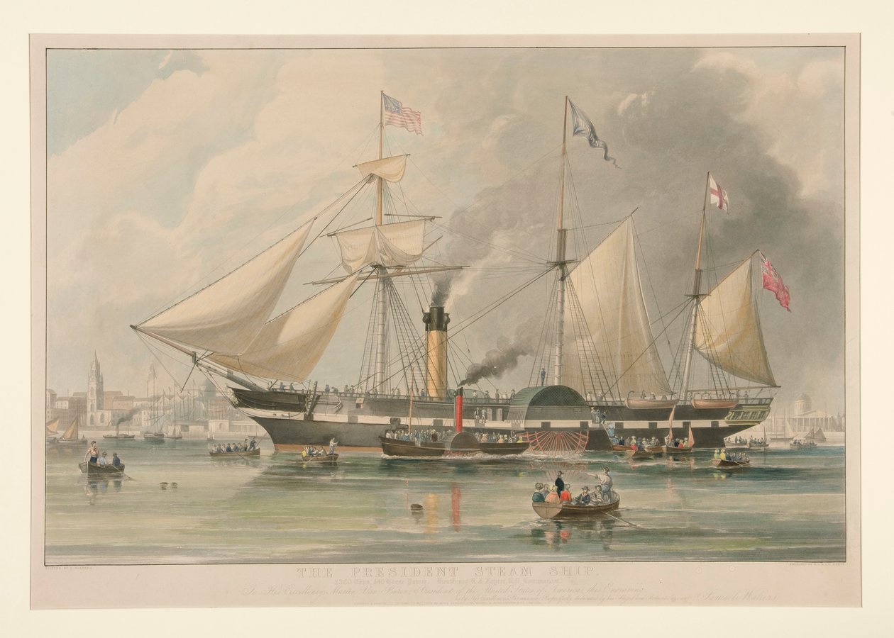 La nave a vapore President da Richard Gilson Reeve