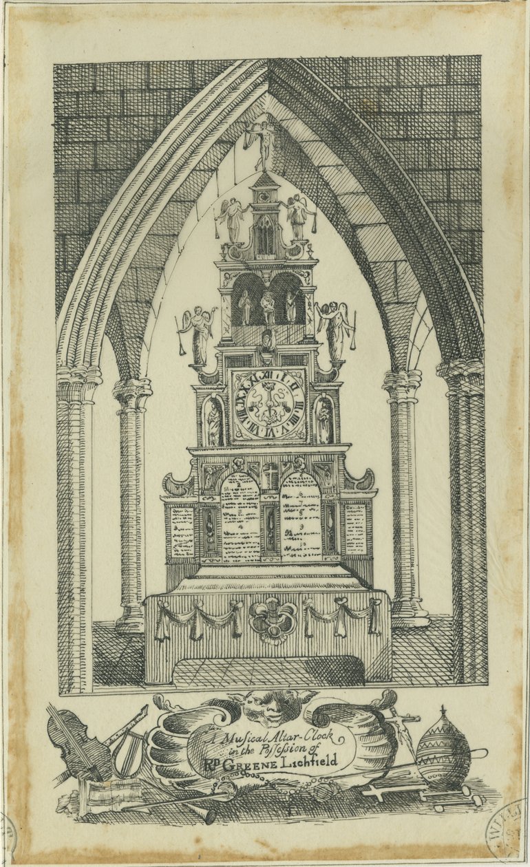 Lichfield - Orologio da Altare Musicale: tracciato in inchiostro da Richard Greene