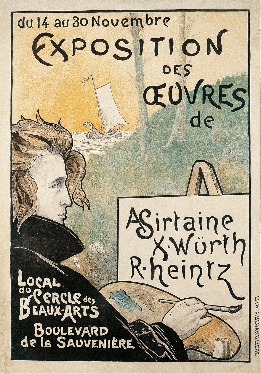 Esposizione delle opere di A. Sirtaine, X. Würth, R. Heintz da Richard Heintz