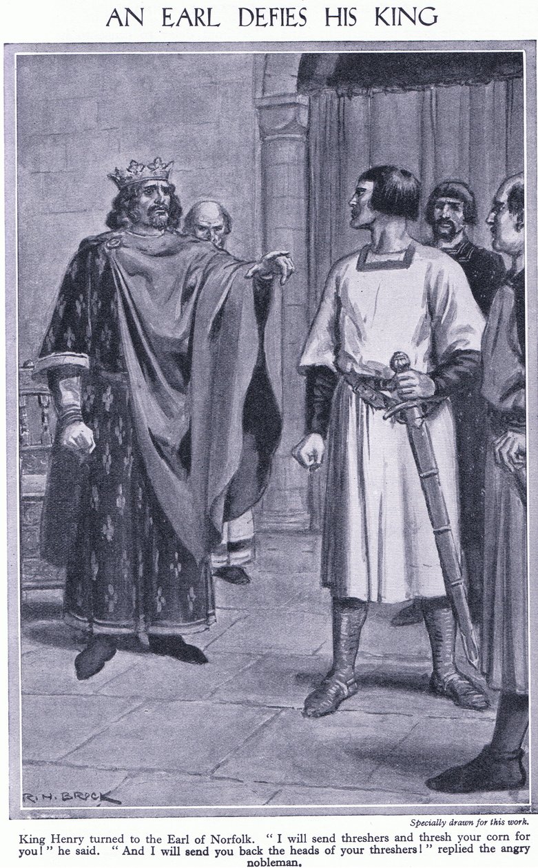 Un conte sfida il suo re. Il conte di Norfolk e il re Enrico, c.1950 da Richard Henry Brock