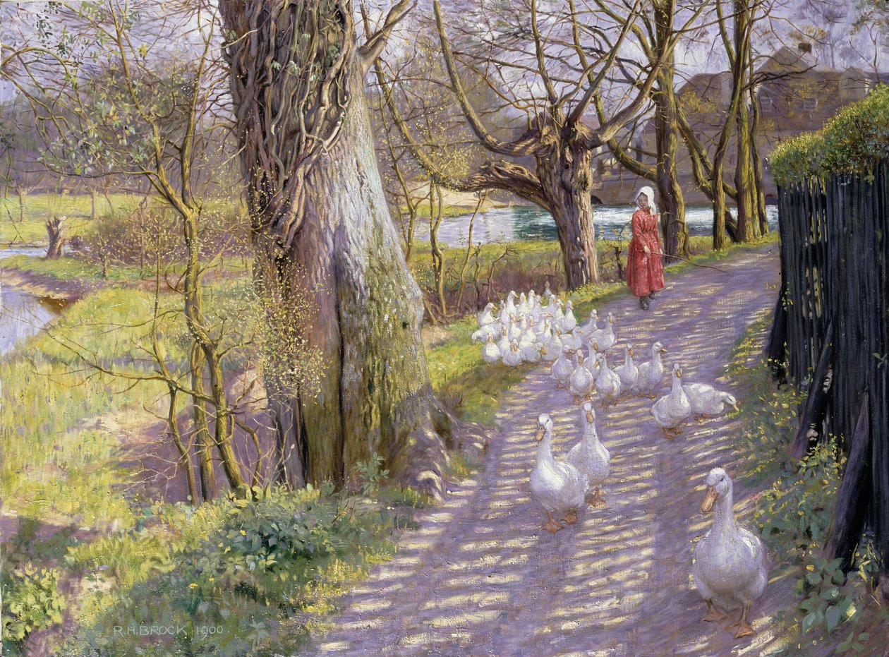 Il sentiero vicino allo stagno del mulino, 1900 da Richard Henry Brock